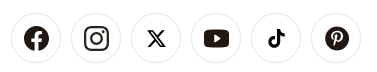 Redes sociales facebook X Youtube Instagram pinterest